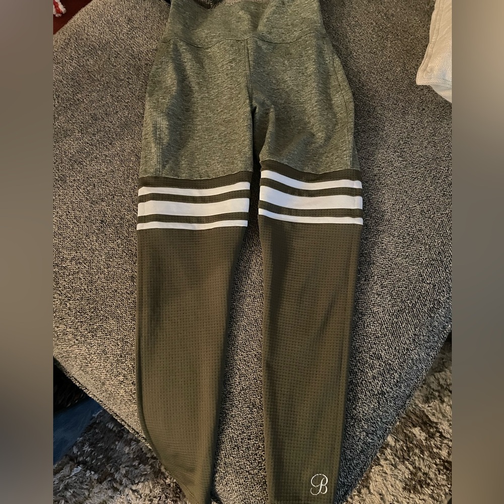 Bombshell Sportswear Green and White Leggings